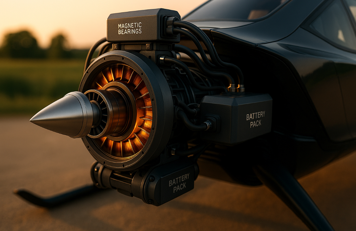 Ioncore engineering team testing a quadcopter fitted with a Magnetic Inertia propulsion module